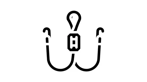 String for glasses glyph icon animation Video stock 166848159