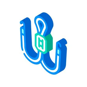 String for glasses isometric icon vector illustration Stock Illustration