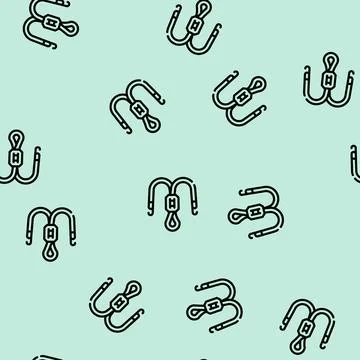 String for glasses line vector seamless pattern Stock Illustration