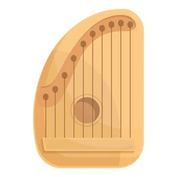 String gusli icon cartoon vector. Kantele music Stock Illustration