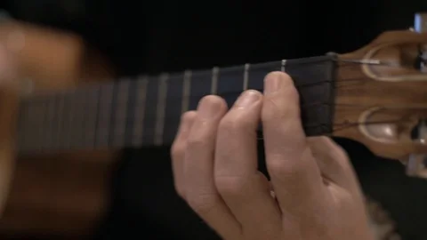 String instrument, closeup, chords for artist playing music. Stock Footage 128722499
