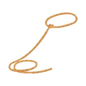 String lasso cartoon vector illustration Stock Illustration