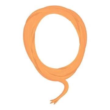 String lasso icon, cartoon style Stock Illustration
