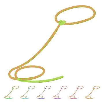 String lasso vector cartoon graphic Illustrazione stock