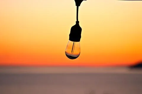 A string light bulb Stock Photos
