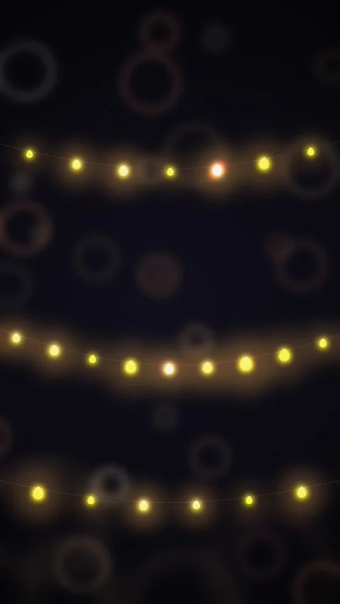 String lights with blurred background. 2d animation Stock Footage 342727253