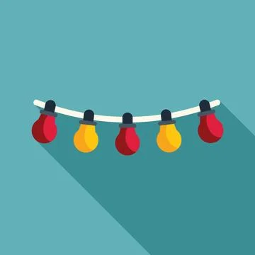 String lights hanging, creating a festive atmosphere for celebration Stock Illustration