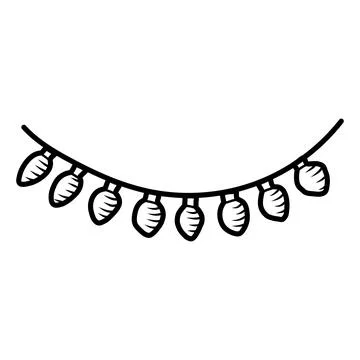 String lights hanging, creating festive atmosphere for holiday celebration Stock Illustration