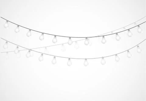 String of Lights. hanging light bulbs Stock Illustration