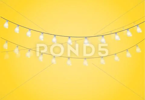 String of Lights. hanging light bulbs Stock Illustration