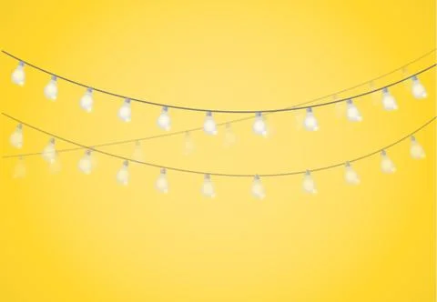 String of Lights. hanging light bulbs Stock Illustration