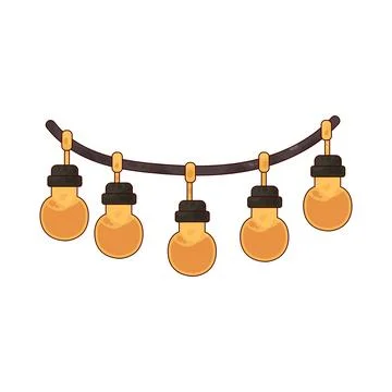 String lights illustration Illustrazione stock