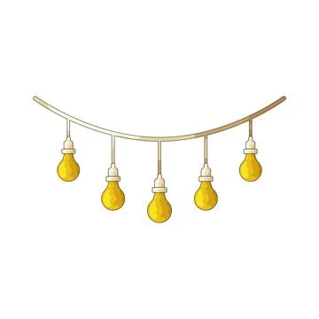String lights illustration Illustrazione stock