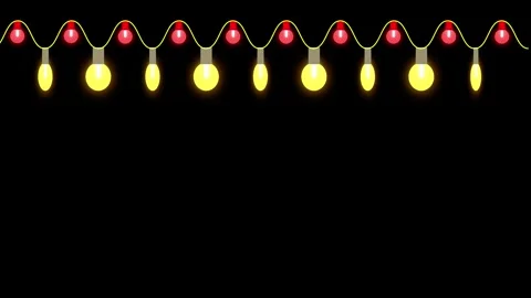 String lights isolated  transparent holiday background 4k  video. Stock Footage 321407996