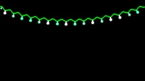 String lights isolated  transparent holiday background 4k  video. Stock Footage 321408003