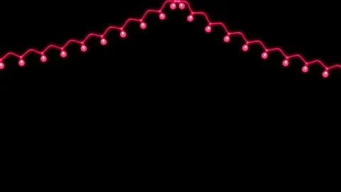 String lights isolated  transparent holiday background 4k  video. Stock Footage 321516739