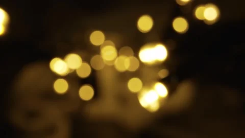 String of lights rotating with bokeh effect Stock Footage 288396929