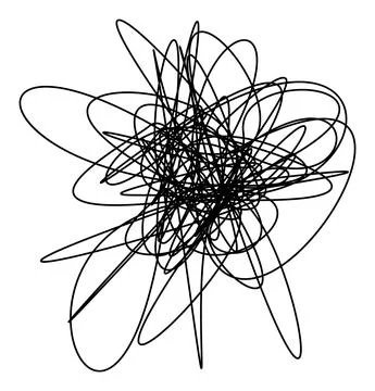 String Mess Flat Graphics Illustration 스톡 일러스트