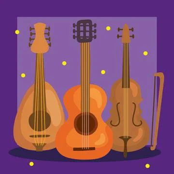 String musical instrument Stock Illustration