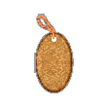 String paper tag pixel art vector illustration sign color Stock Illustration