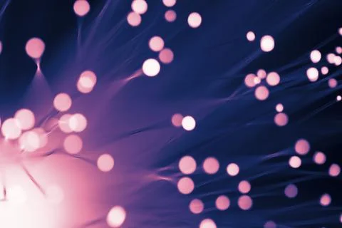 String pink lights optical fiber Stock Photos