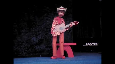 String Puppet Entertains Audience, 1970s Stock Footage 339866570