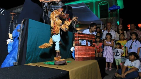 String puppet show Stock Footage 34994793