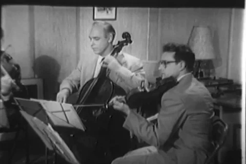 String quartet play music for kids - 1957 Stock Footage 110931235