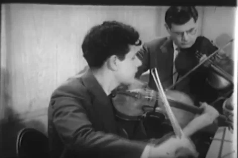 String quartet play music for kids - 1957 Stock Footage 110931461
