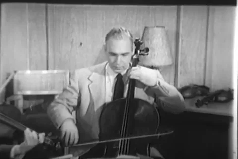 String quartet play music for kids - 1957 Stock Footage 110931522