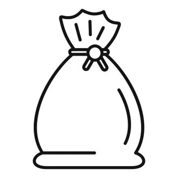 String sack icon, outline style Stock Illustration
