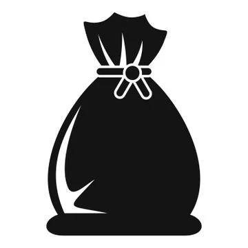 String sack icon, simple style Stock Illustration