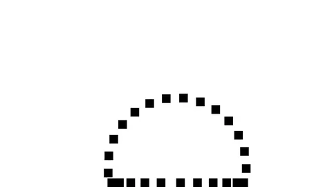 String of Squares Arranged Into a Flexible Soft Rubbery Circle Bouncing Off T Stock Footage 118983554