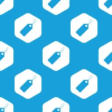 String tag hexagon pattern Stock Illustration
