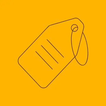 String tag line icon Stock Illustration