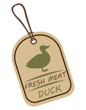 String tag, meat label duck Stock Illustration