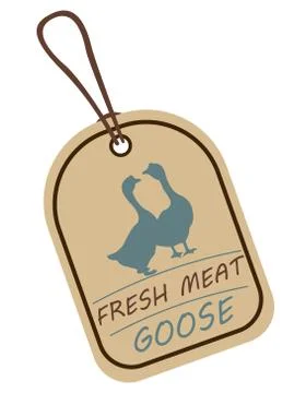 String tag, meat label goose Stock Illustration