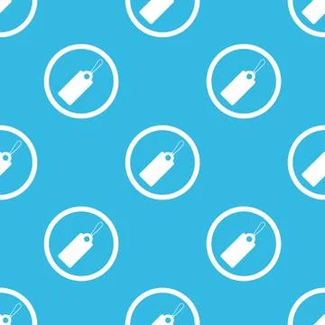 String tag sign blue pattern Stock Illustration