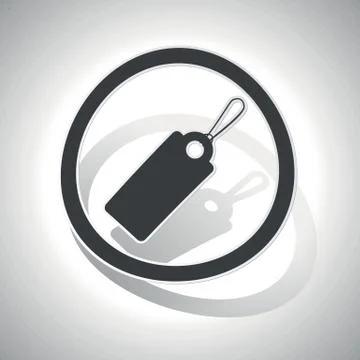 String tag sign sticker, curved Stock Illustration