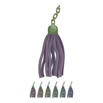 String tassel rope cartoon vector graphic 스톡 일러스트