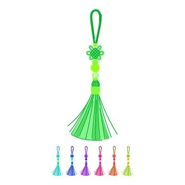 String tassel rope vector cartoon graphic Stockillustratie