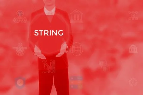 STRING - technology and business concept Stockfoto's