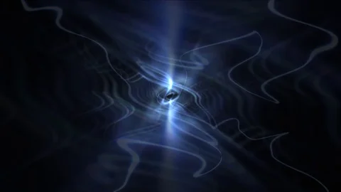 String theory concept with twisting strands of light - 3D rendering Stock-Footage 119523212
