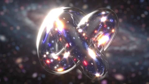 String theory multidimensional universe black holes multi-colored galaxies able Stock Footage 318533894