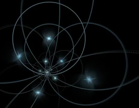 String theory. Physical processes and quantum entanglement Stock Illustration