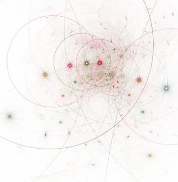 String theory. Physical processes and quantum entanglement Stock Illustration