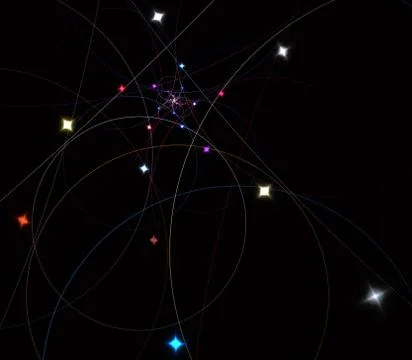 String theory. Physical processes and quantum entanglement Stock Illustration