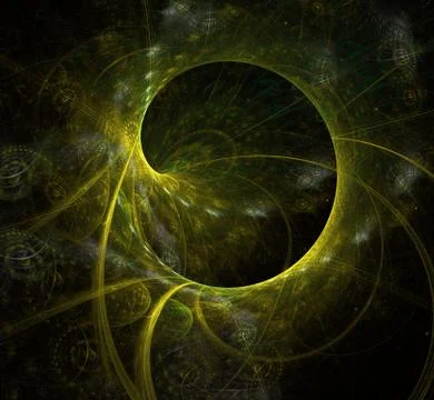 String theory. Physical processes and quantum entanglement Stock Illustration