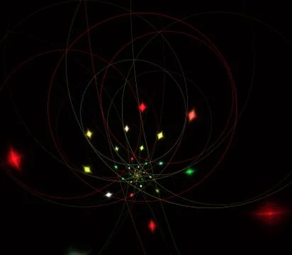 String theory. Physical processes and quantum entanglement Stock-Illustration