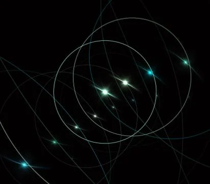 String theory. Physical processes and quantum entanglement Stock-Illustration